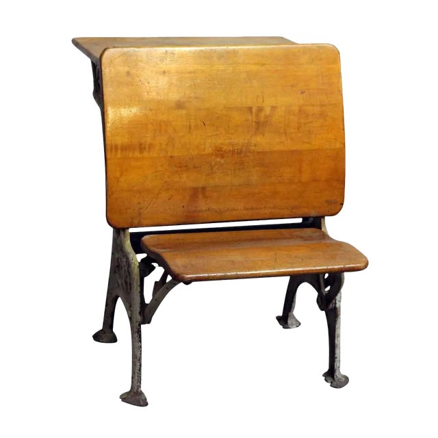 Vintage Folding School Row Desk Chairish