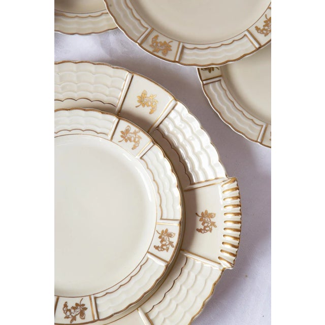 Dessert Set in Porcelain by A. Lanternier & Cie for Limoges, 1920s, Set of 7 For Sale - Image 6 of 8