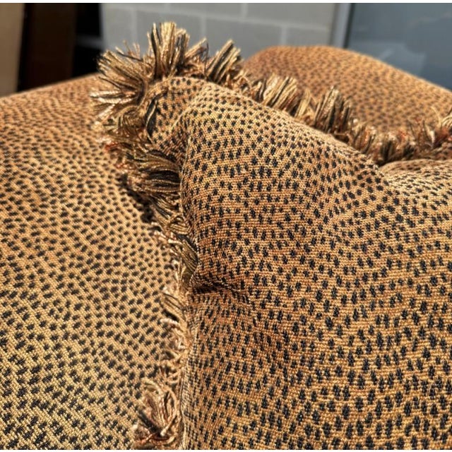 Late 20th Century Leopard Print Upholstered Chaise Lounge With Pillow For Sale - Image 9 of 10