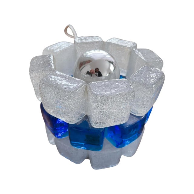 Gorgeous pair of Poliarte glass cube lamps. 1970s- Italian