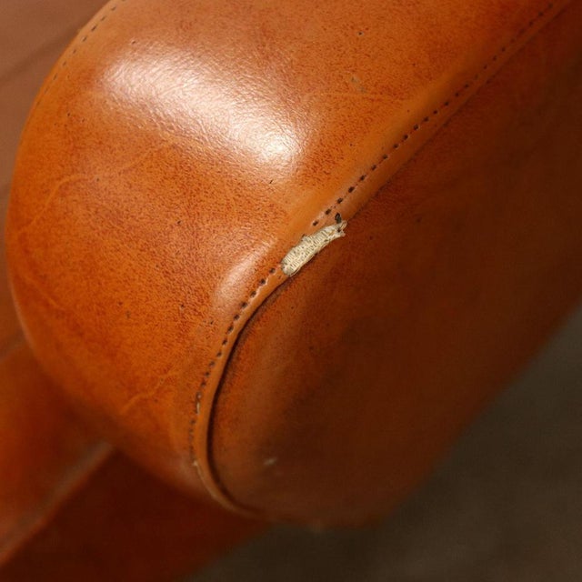 Metal Small Vintage Chair in Leatherette and Metal Brass, 1950s For Sale - Image 7 of 12