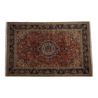 Vintage Persian Tabriz, 6'8" X 10' For Sale