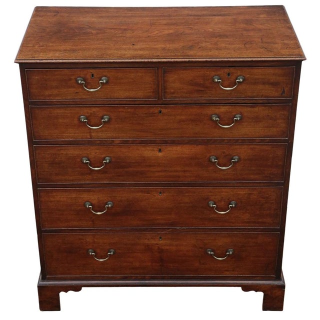 Large Antique Georgian Mahogany Chest of Drawers, Late 18th Century For Sale - Image 4 of 12