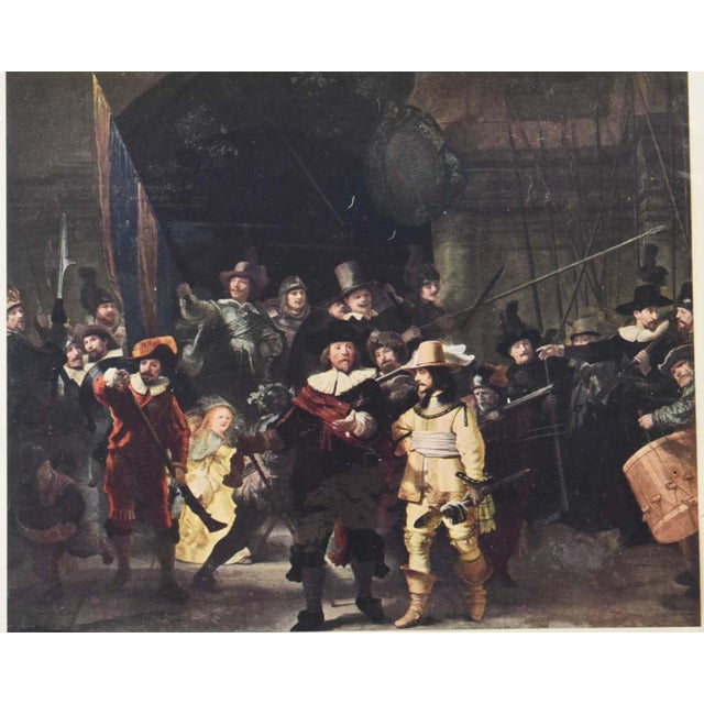 This high-quality art print captures the dynamic energy and masterful chiaroscuro (light and shadow) of Rembrandt’s 1642...