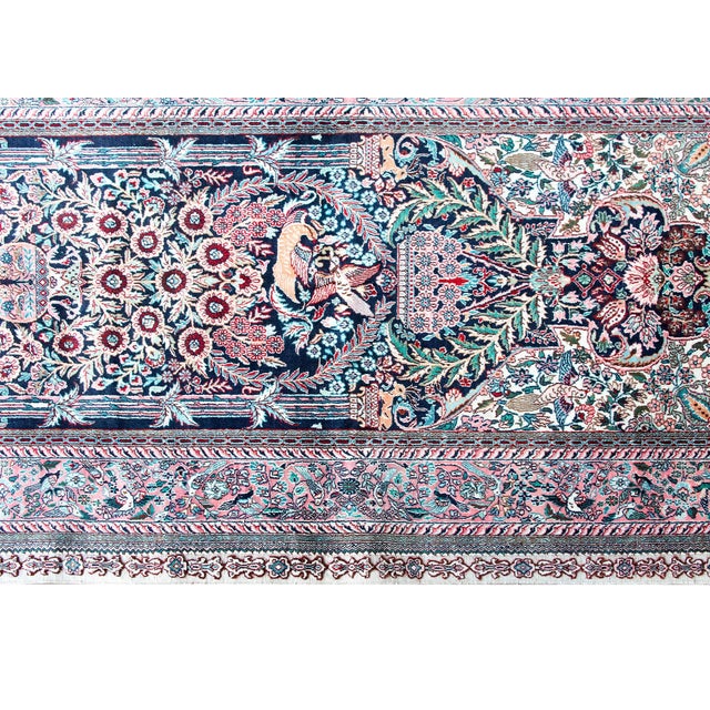 Chinese Vintage Silk Prayer Rug For Sale - Image 3 of 15