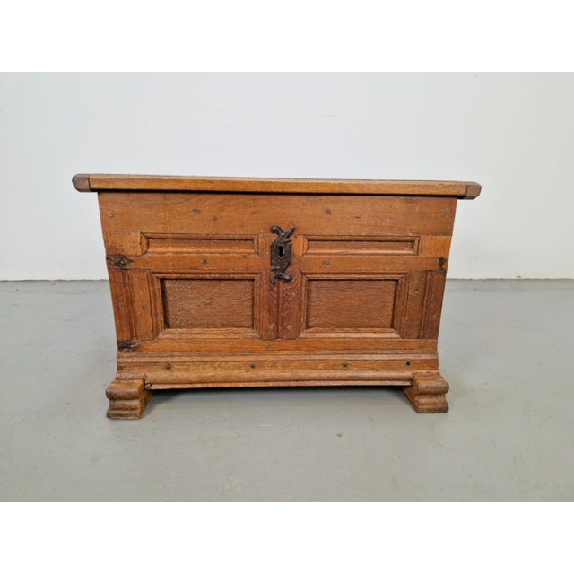 Antique French Brutalist Chest in Oak, 1800 For Sale - Image 17 of 17