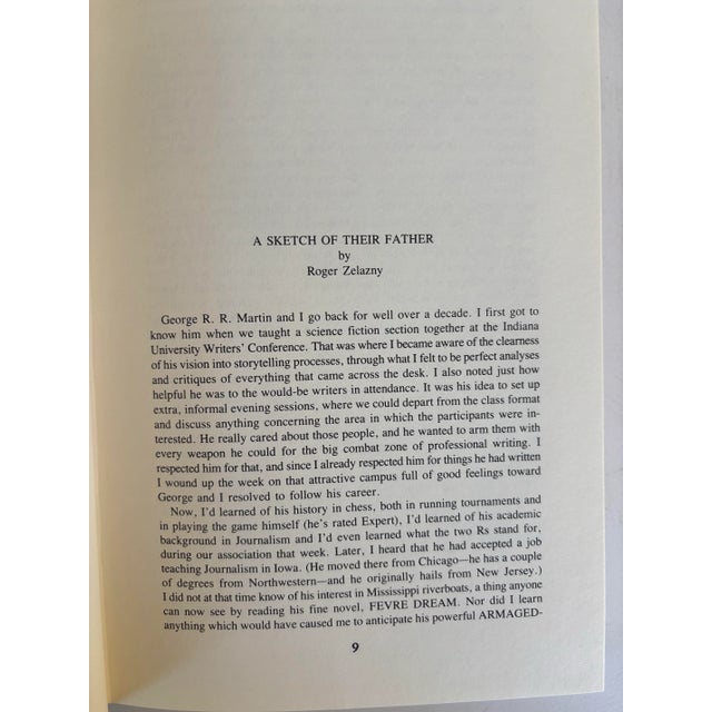 Portraits of His Children by George r.r. Martin 1987 First Edition + Printing Very Fine For Sale - Image 12 of 12