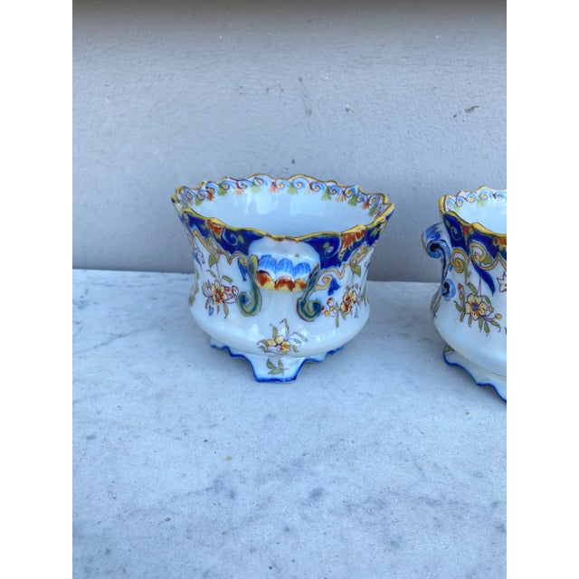 19th French Faience Caches Pots Desvres-A Pair For Sale In Austin - Image 6 of 9
