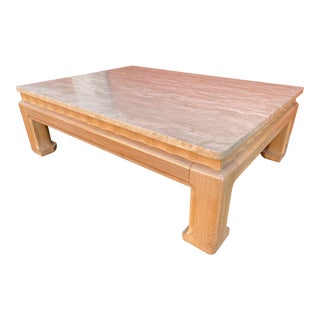 Thomasville Marble Top Coffee Table For Sale