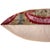 Hand-Knotted Scroll Ikat Silk Velvet Pillow - 20x20 Sand & Raspberry For Sale In San Francisco - Image 6 of 8