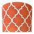 Late 20th Century Contemporary Terracotta Quatrefoil Trellis Statement Drum Shade For Sale