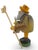 Mid 20th Century Kwo Erzgebirge Germany Gardener With Rake Wooden Incense Cone Smoker Burner For Sale - Image 5 of 9