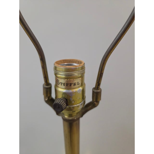 Hollywood Regency Regency-Style Brass and Cut Crystal Table Lamp For Sale - Image 3 of 3