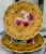 Presenting a pair of French majolica plates attributed to Sarreguemines. Order includes two fruit motif plates. They are...