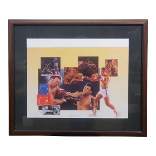 Late 20th Century Muhammad Ali Michael Elins Signed Limited Edition Boxing Collage 31" For Sale