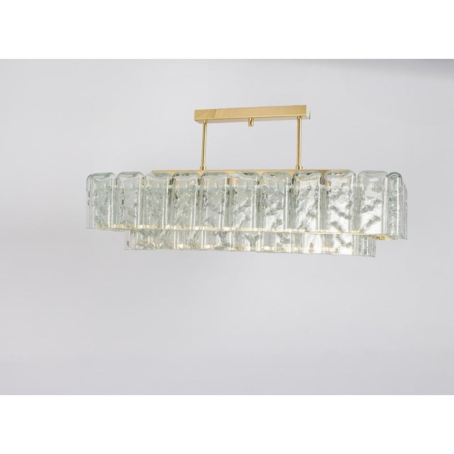 Large Ice Glass Tubes Chandelier from Doria, Germany, 1960s For Sale - Image 3 of 15