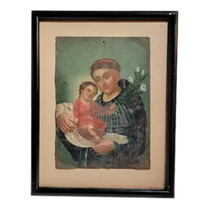 Spanish Hand Painted Retablo Art