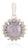 4.65ct Star Sapphire Cabochon & Diamond Sunburst Halo Pendant in 14k White Gold For Sale