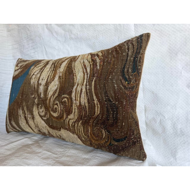 Renaissance 16th Century Antique Brussels Tapestry Pillow For Sale - Image 3 of 7