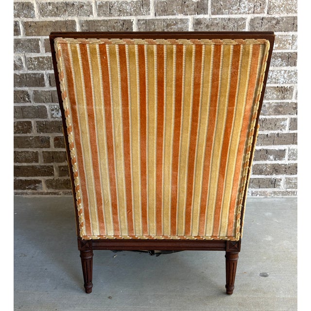 Henredon Vintage Henredon Louis XVI Style Square Back Bergère Chair For Sale - Image 4 of 18