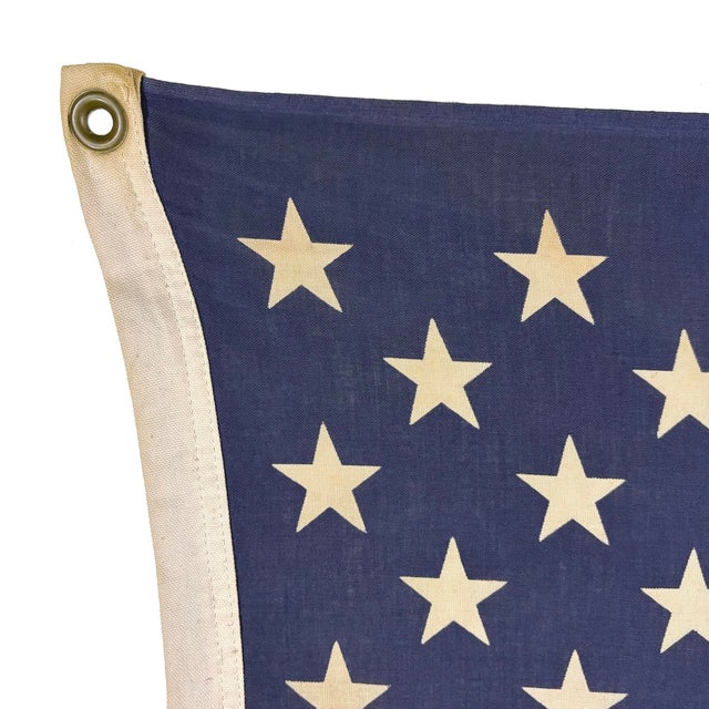 Late 20th Century Vintage Cotton American Flag With 50 Stars For Sale - Image 5 of 5