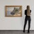 Spanish painting dated 1901. Painting oil on canvas, first canvas, depicting a sea view, a glimpse of a cliff with boats,...