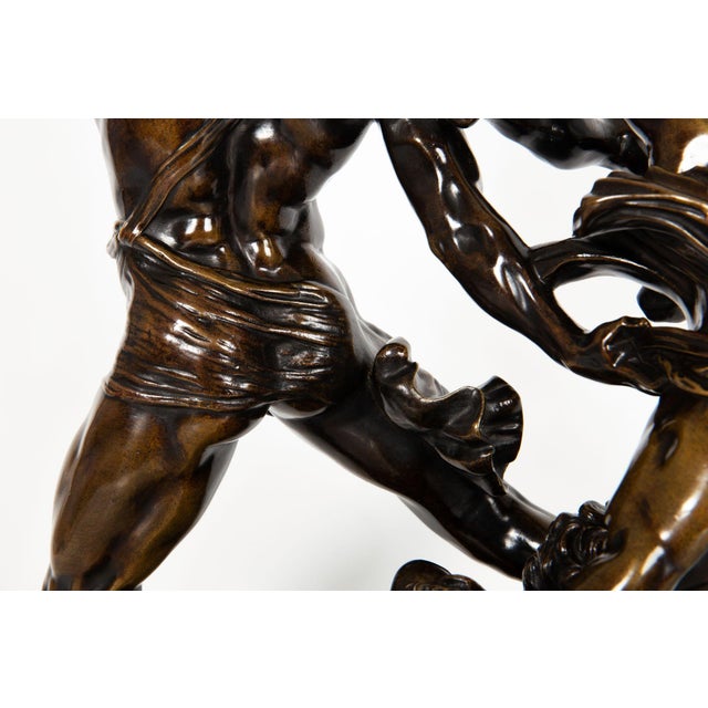French Bronze Sculpture “Hercules Throwing Lichas” After Canova Ca. 1850 For Sale - Image 17 of 18