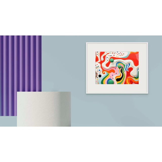 Contemporary 32' X 24' Organic Modern Colorful Composition - Limited Edition Fine Art Print For Sale - Image 3 of 4