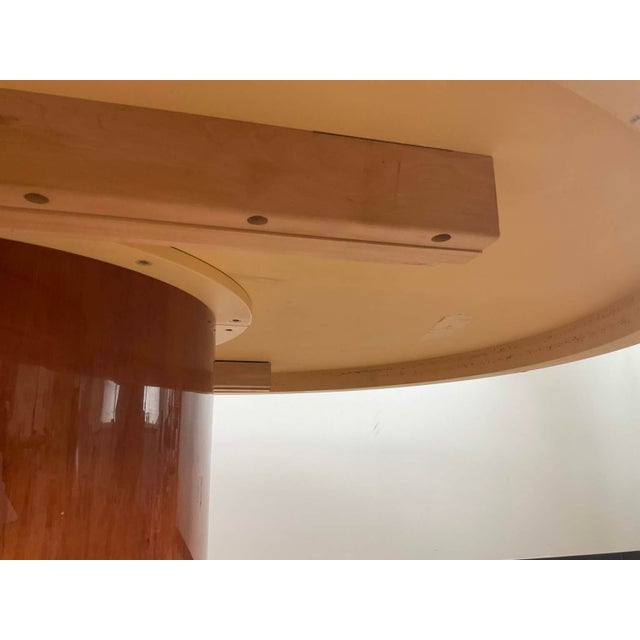 Wood Aldo Tura Style Custom Made Dining Table For Sale - Image 7 of 12