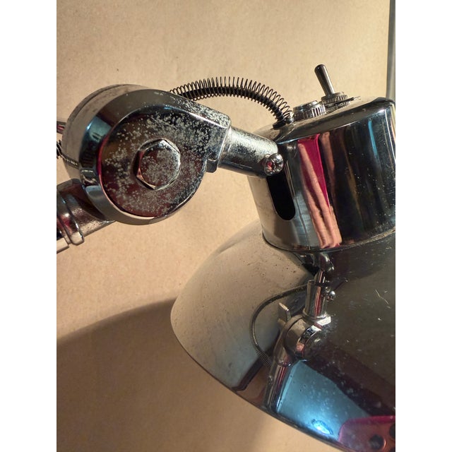 Art Deco 1985 Yasuaki Sasamoto Chrome Desk Lamp for Doulton Co LTD For Sale - Image 3 of 10