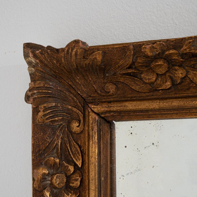 French 19th Century France Gold Wood Mirror For Sale - Image 3 of 9