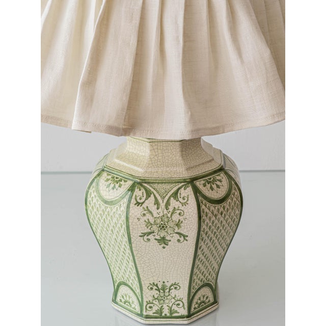 Metal Vintage Spanish Revival Crackle-Glazed Ceramic Table Lamp by Benlloch Manises, 1950s For Sale - Image 7 of 15