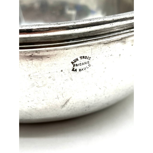 Art Deco Silver Aux Trois Faisans Bowl and Pitchers from Lafond, Paris, France, 1920s, Set of 3 For Sale - Image 9 of 18