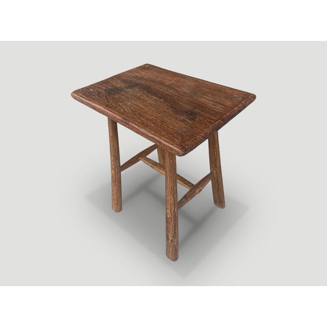 2010s Andrianna Shamaris Mid-Century Couture Wabi Sabi Side Table For Sale - Image 5 of 6