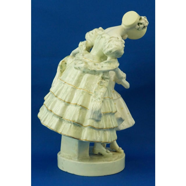 Ceramic 19th Century Art Nouveau Ceramic Sculpture of Dancing Girl & Mother by F. Gruber for Goldscheider, Austria For Sale - Image 7 of 18