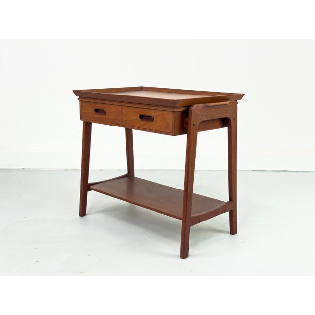 Danish Teak Side Table with Drawers, 1960s For Sale - Image 9 of 18