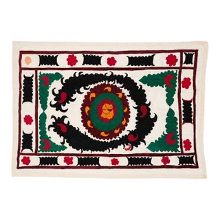 Uzbekistan Suzani Large Wall Decor - Hand-Embroidered Textile For Sale