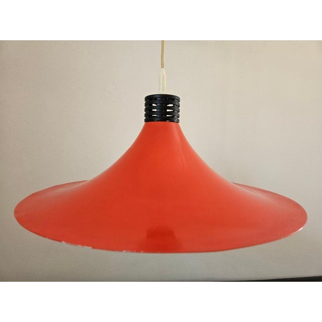 1970s Mid-Century Space Age Red Pendant, Italy, 1970s For Sale - Image 5 of 11