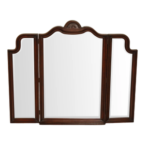 Harden Queen Anne Style Cherry Tri-Fold Dresser Mirror