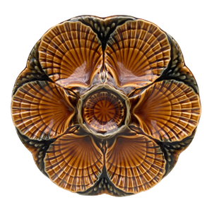Majolica Oyster Plate Sarreguemines Circa 1950
