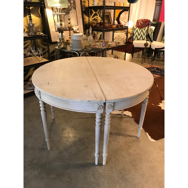 19th Century Swedish Wooden Demilune Tables A Pair Chairish