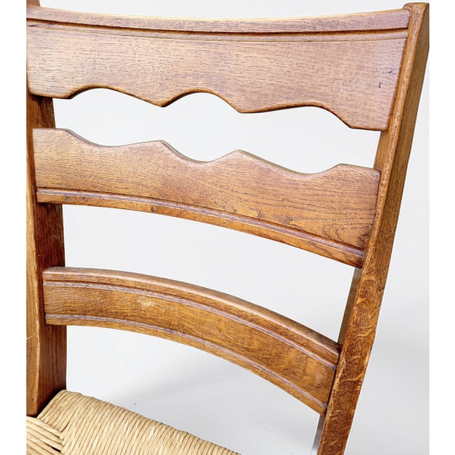 Vintage Scandinavian Brutalist Scissor Dining Chairs in Pine, 1960s, Set of 4 For Sale - Image 13 of 18