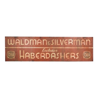 Reclaimed Waldman & Silverman Marty Supreme Movie Prop Sign For Sale