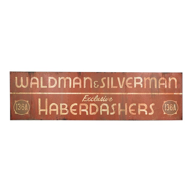 Reclaimed Waldman & Silverman Marty Supreme Movie Prop Sign For Sale