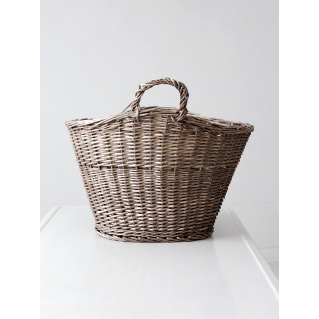 Antique Wicker Basket For Sale - Image 9 of 11