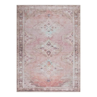 Amelie Machine Woven Rug Rust 6x8 For Sale