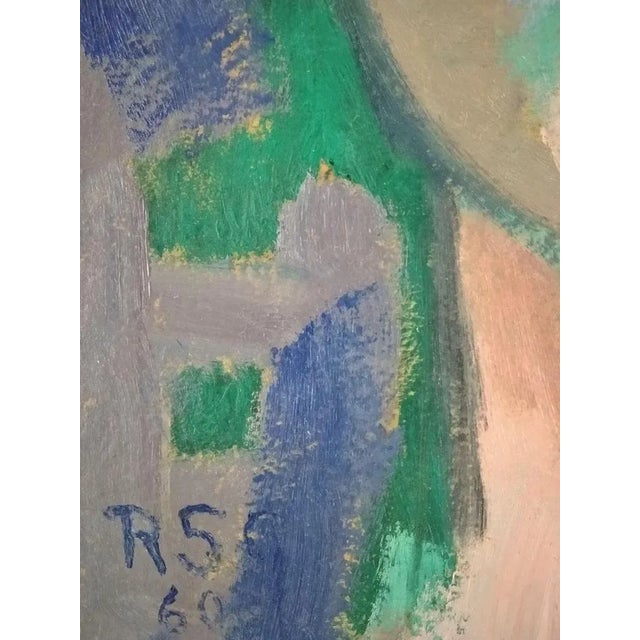 Modern Gabino Rey Santiago, Portrait, 1960, Mixed Media on Paper For Sale - Image 3 of 5