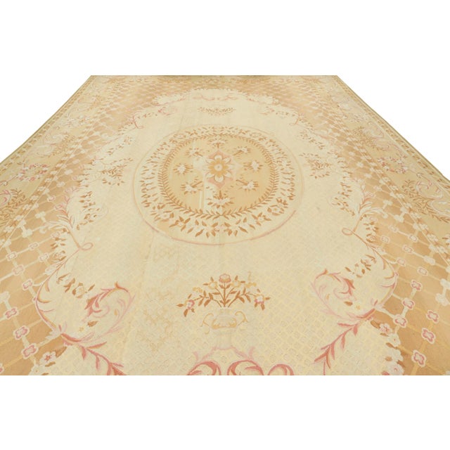This 14x23 antique Aubusson rug in the and is a rare oversized curation from Rug & Kilim’s European rug collection—a...