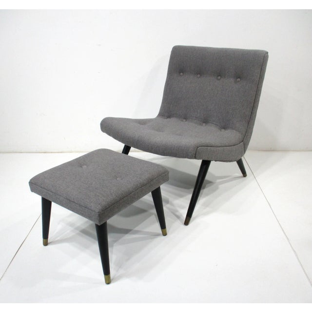 Mid 20th Century Lounge Chair and Ottoman in the Style of Milo Baughman For Sale - Image 5 of 10