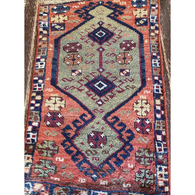 Antique Oushak Yastik Anatolian Rug, the Stars 16" X 28" For Sale In Chicago - Image 6 of 8